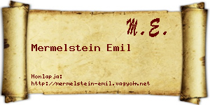 Mermelstein Emil névjegykártya